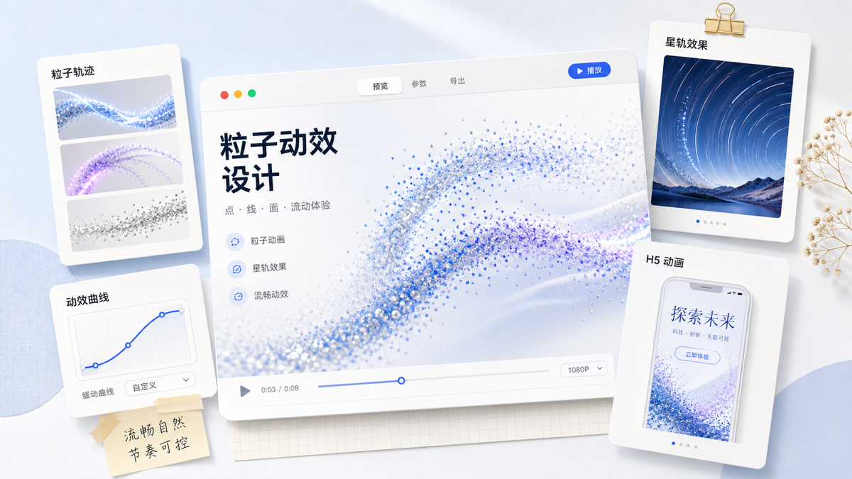 粒子动效｜网页设计 效果图