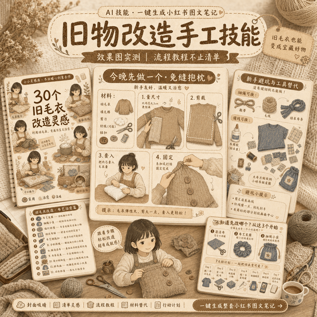 手工DIY教程｜图文笔记 效果图