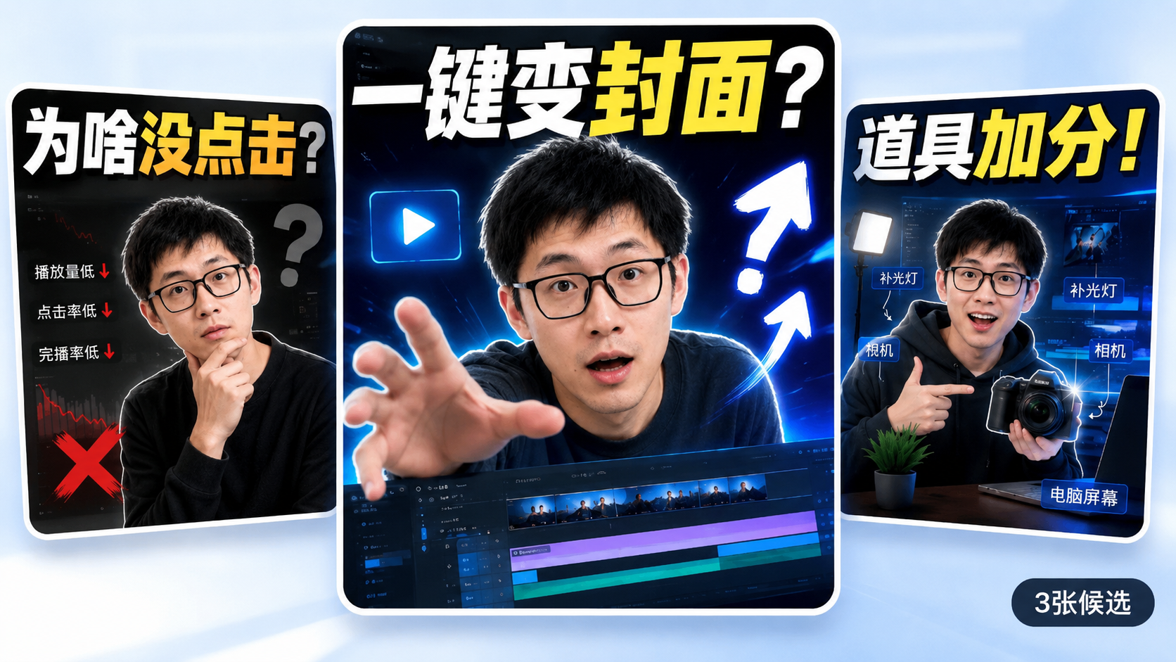 影视博主视频封面｜图片 效果图