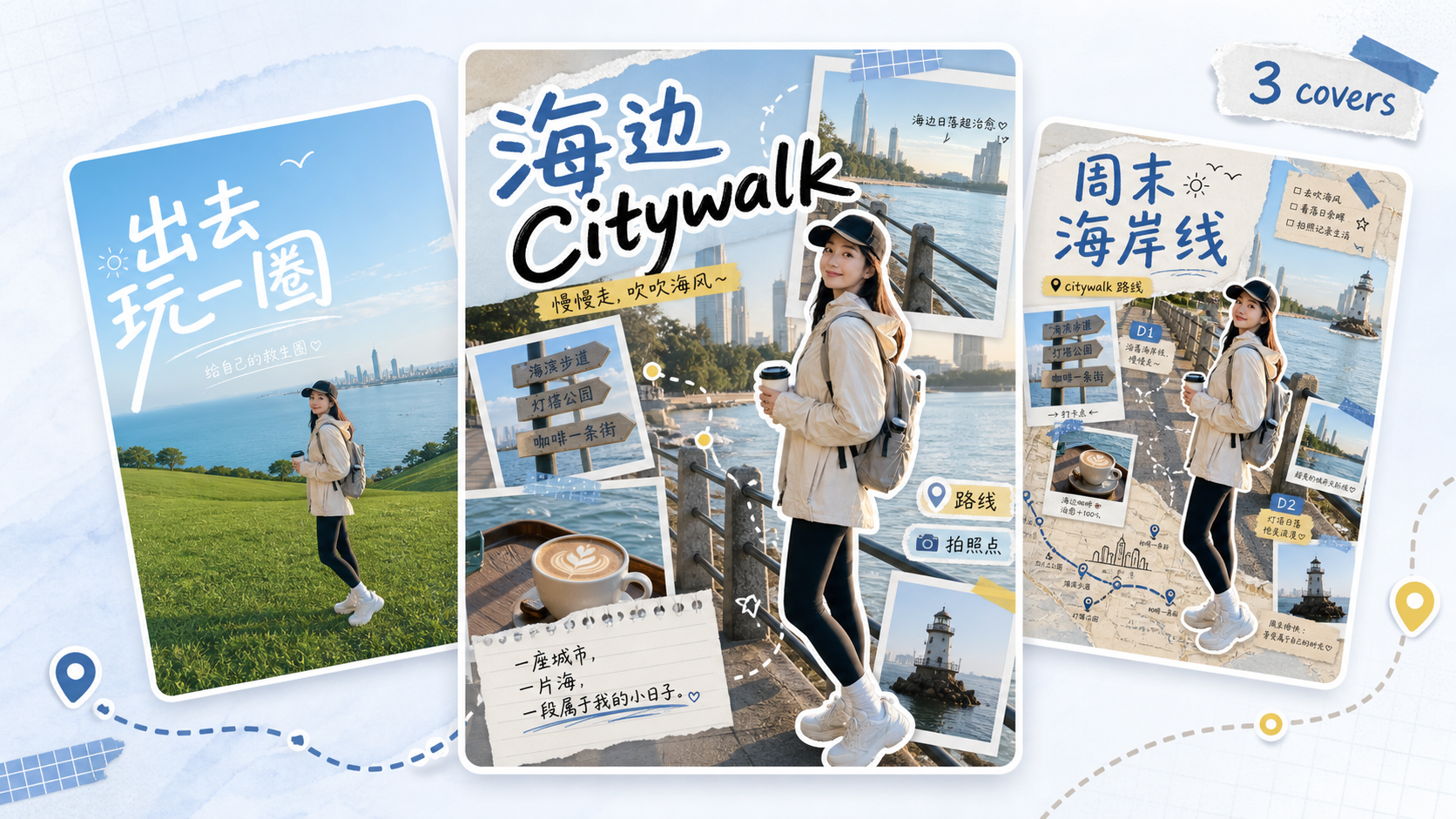 人物旅行视频封面｜图片 效果图