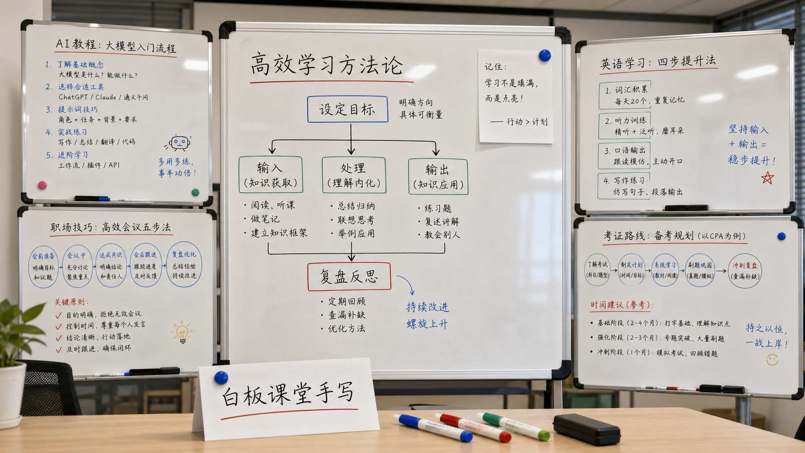白板教学教程封面｜图文笔记 效果图