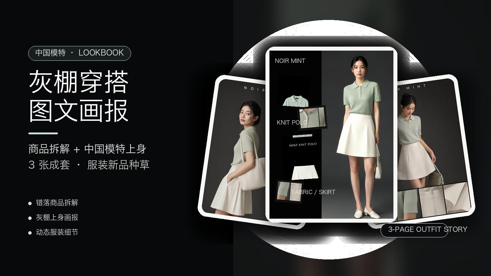 灰棚穿搭实拍画报｜图文笔记 效果图