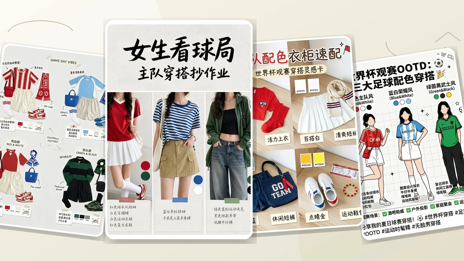 世界杯球队灵感穿搭｜图文笔记 效果图