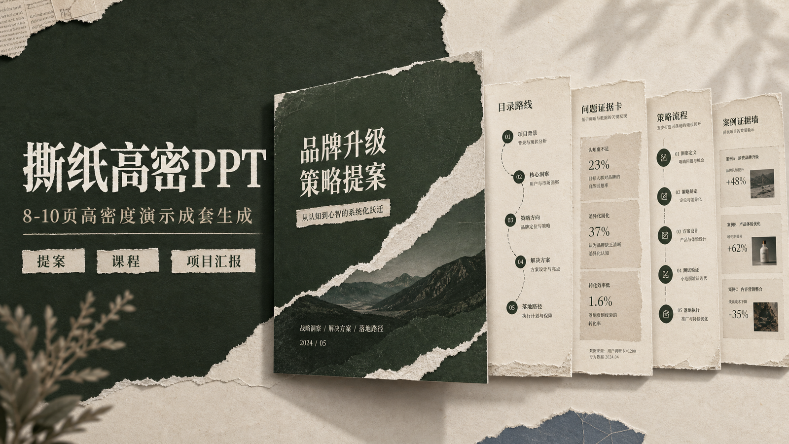 撕纸高密排版｜PPT 效果图