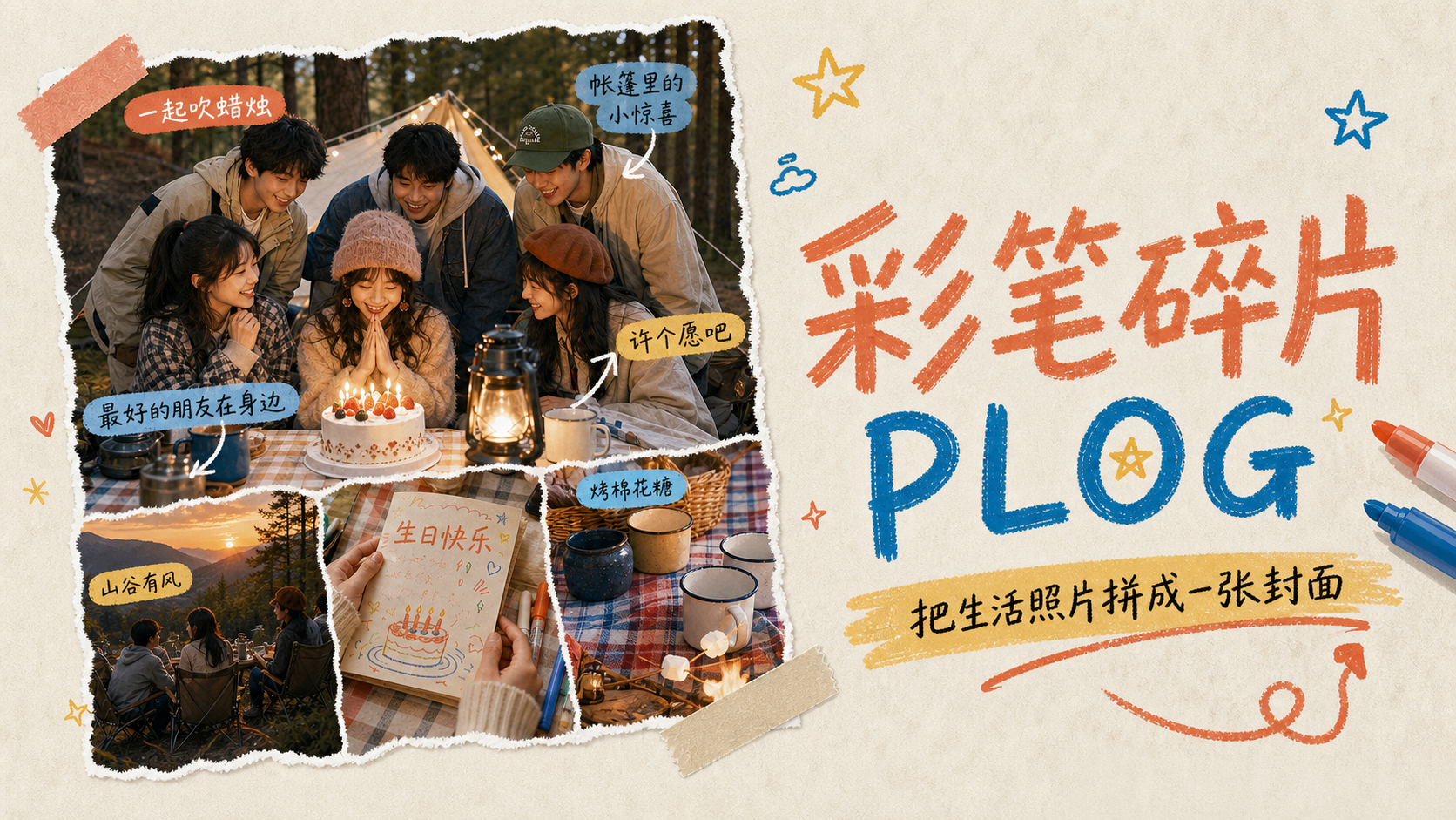 彩笔碎片 Plog｜封面 效果图