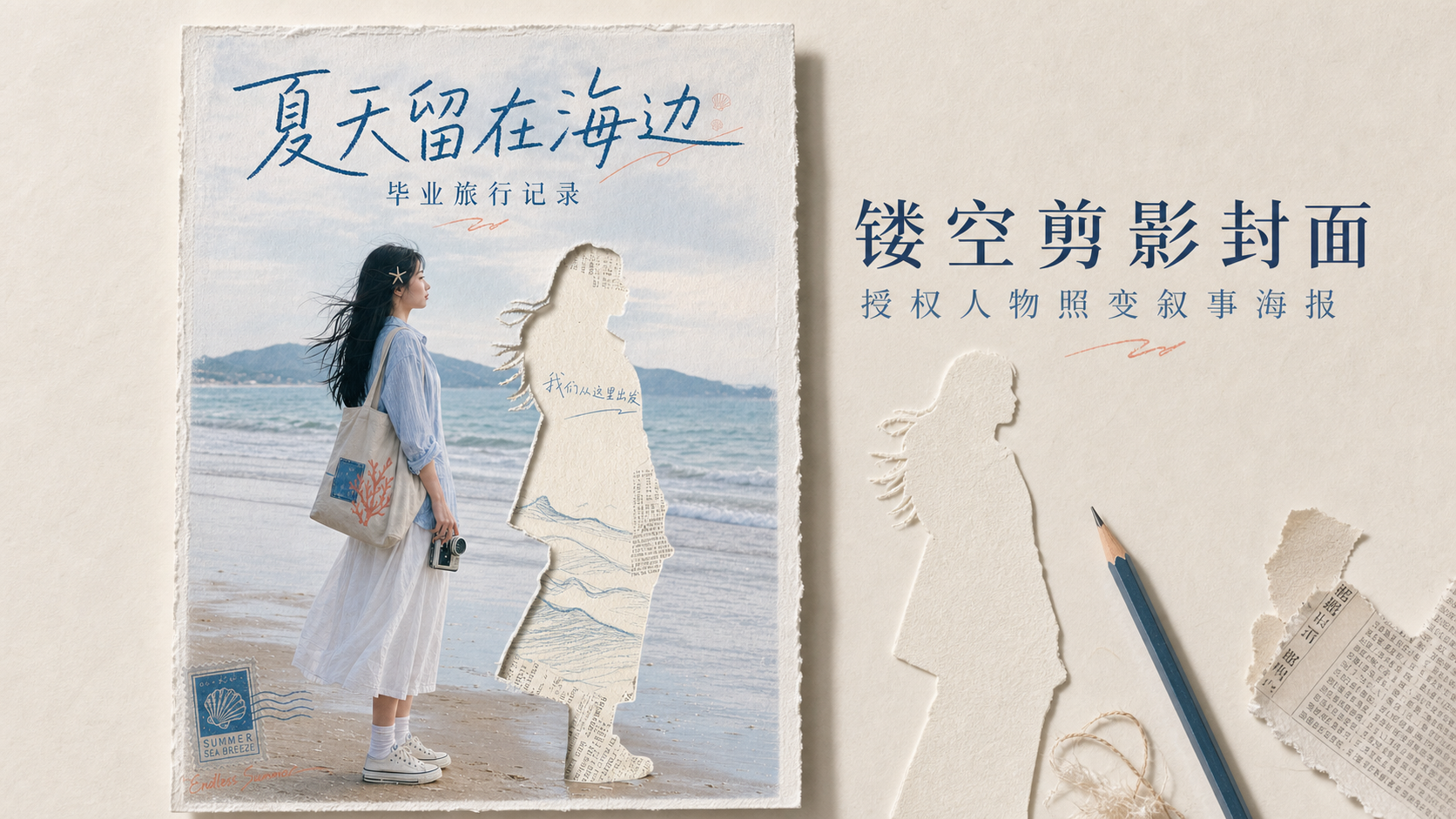 压花镂空剪影｜封面 效果图