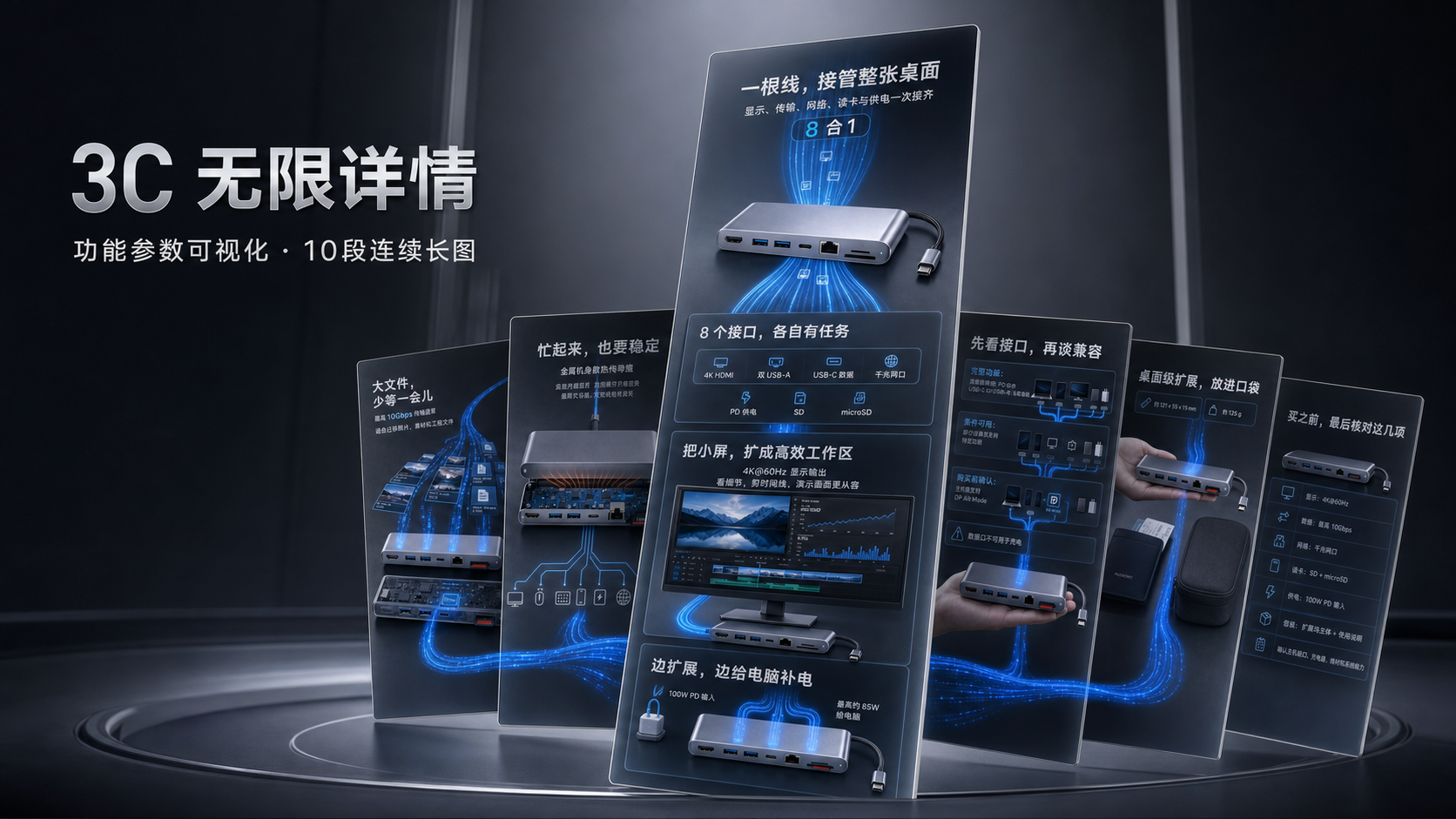 3C 商品电商详情图｜图片 效果图