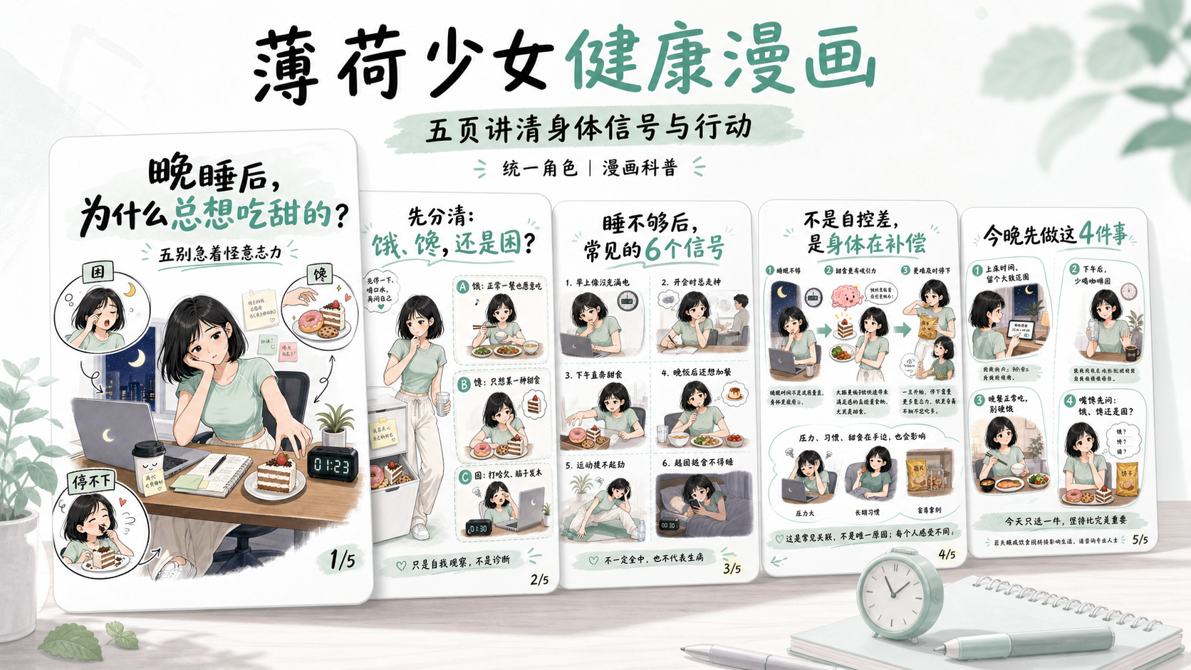 薄荷少女健康漫画｜图文笔记 效果图