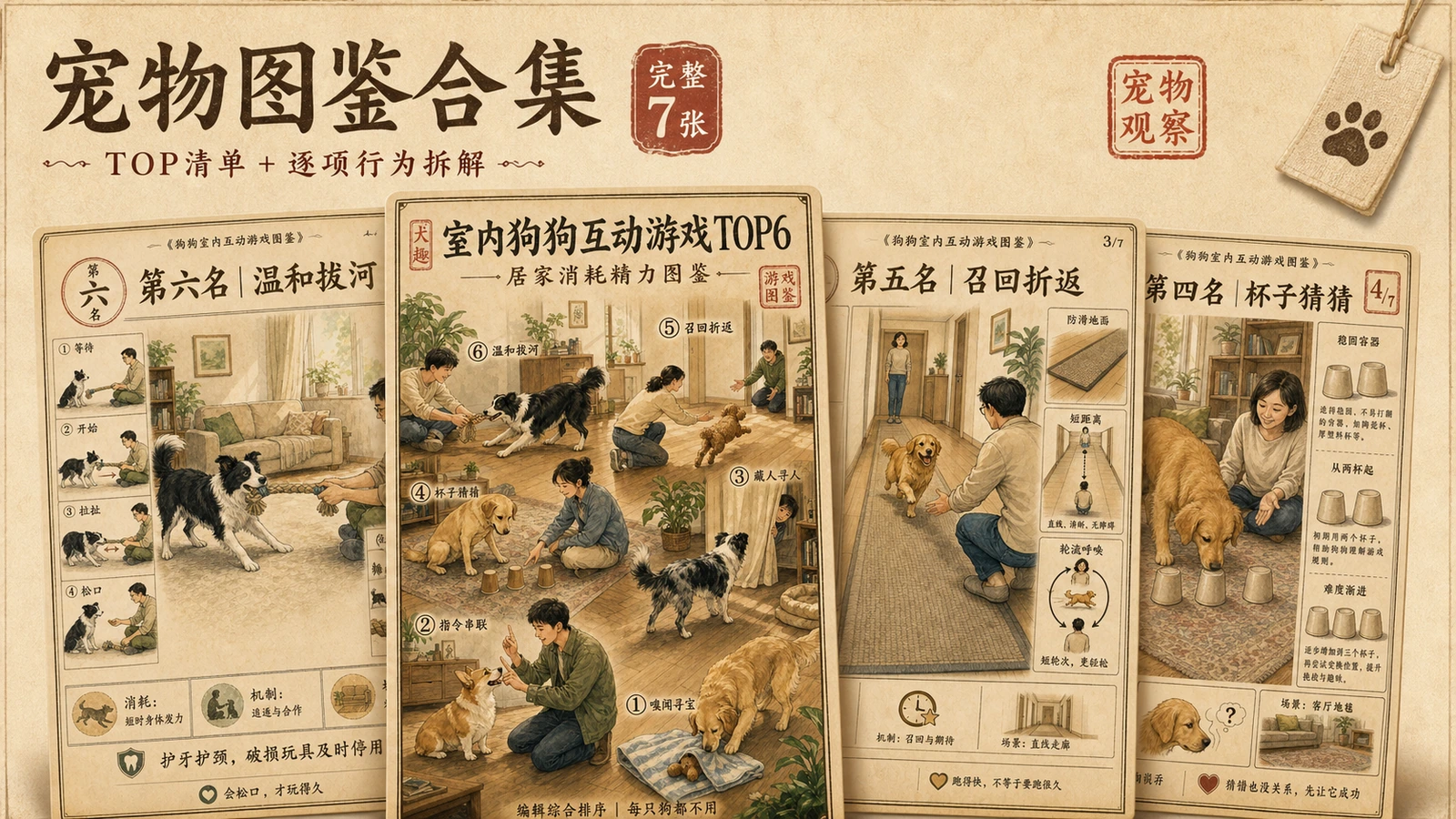 复古图鉴宠物合集｜图文笔记 效果图