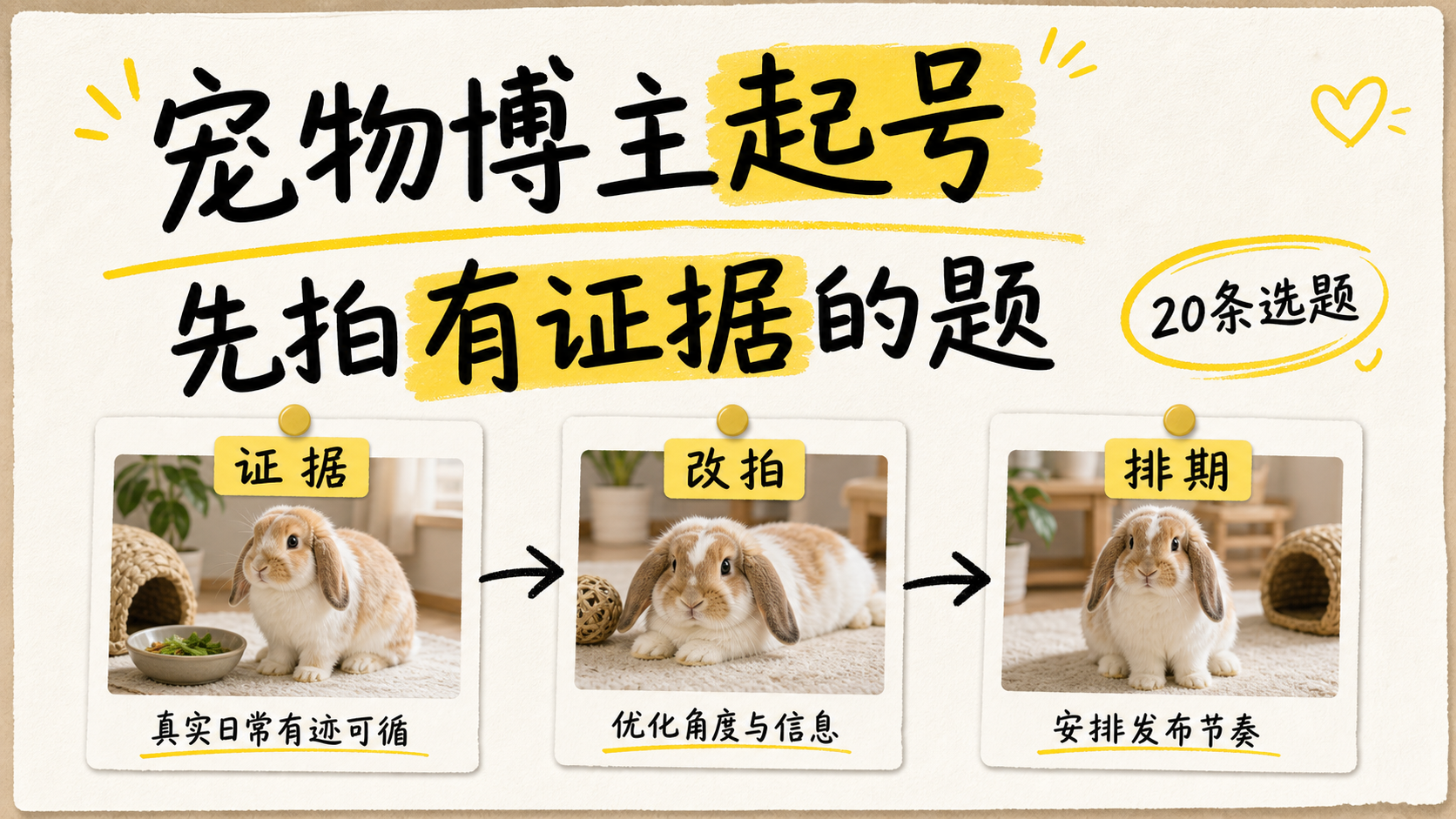 宠物博主起号选题｜方案 效果图