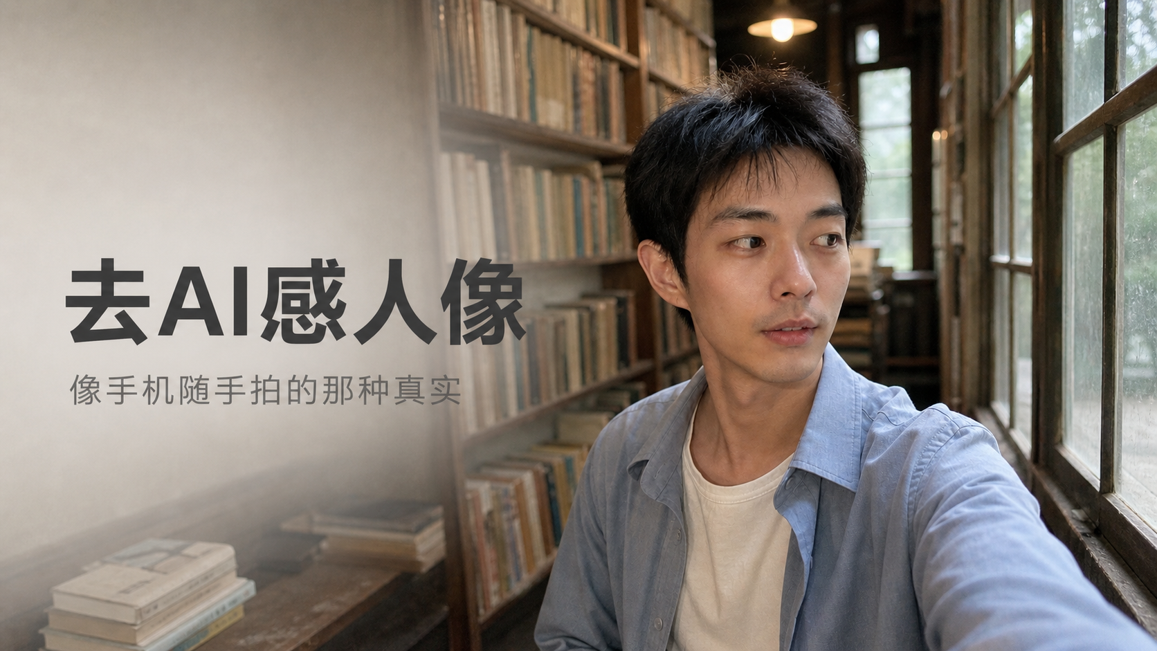 去AI感手机随拍人像｜图片 效果图
