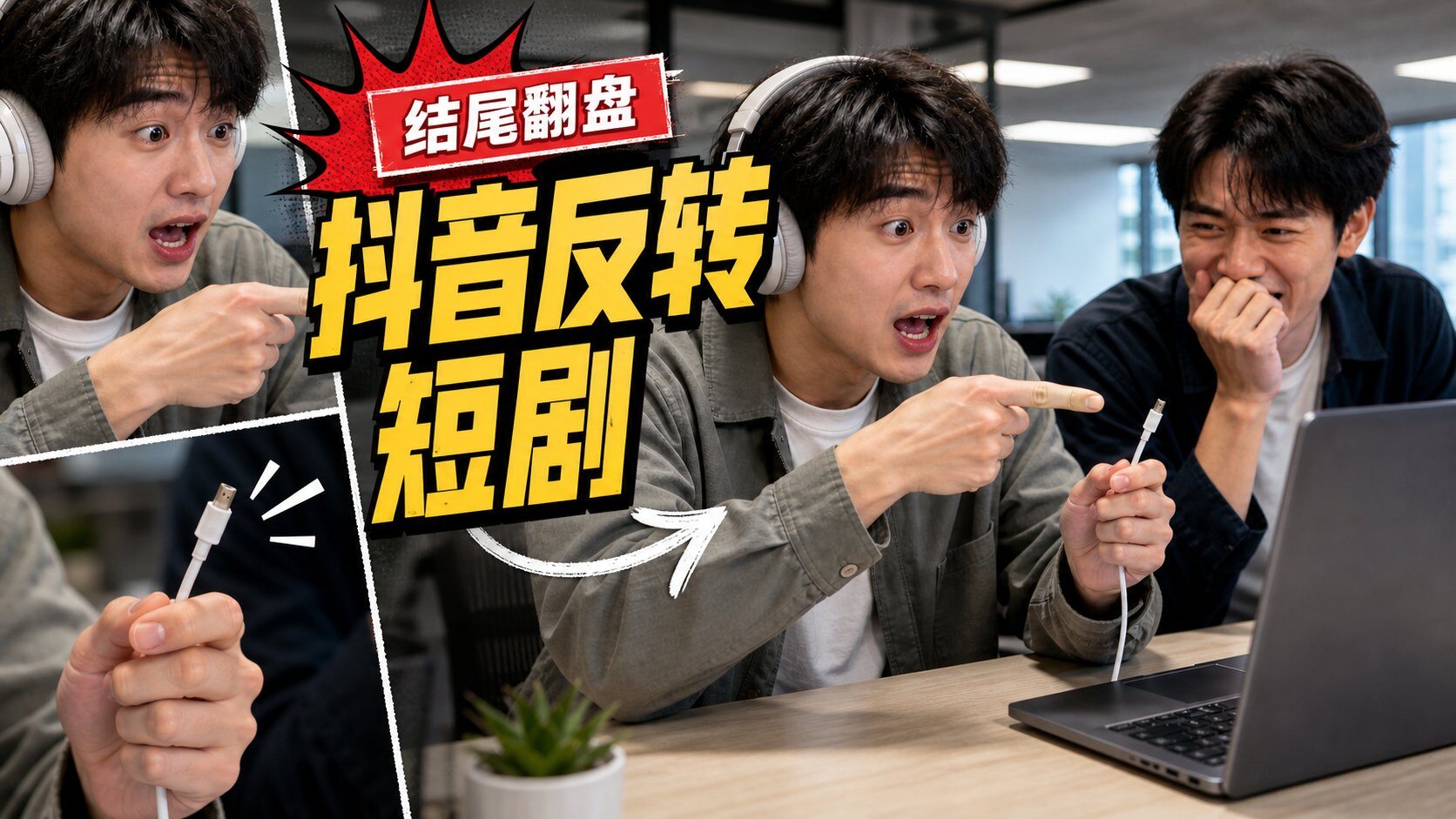 抖音反转短剧｜视频 效果图