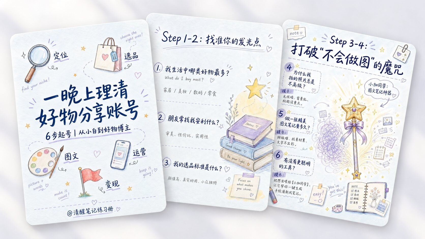 清新手绘清单｜图文笔记 效果图